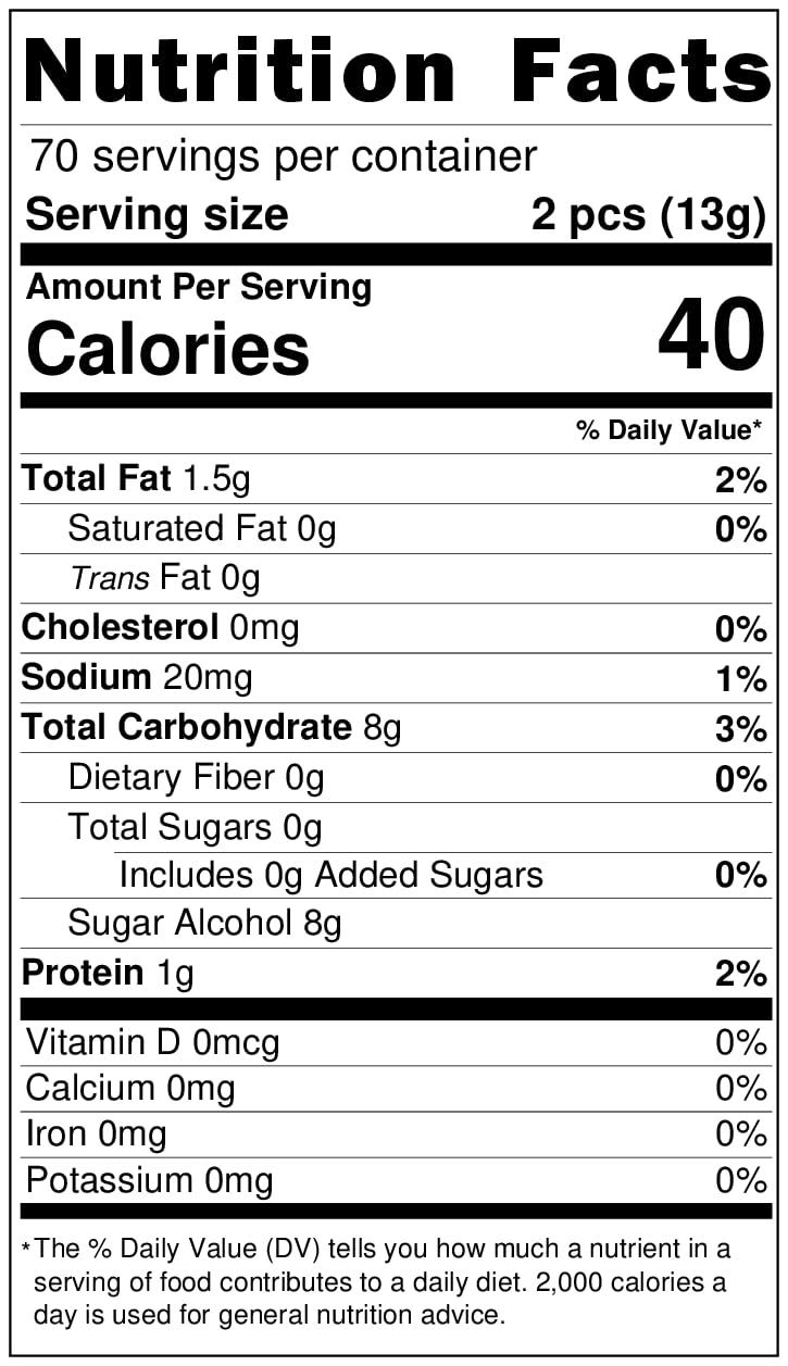 SweetGlob SweetGlob Individually Wrapped Original Crunchy Peanut Butter Candy (Sugar Free Peanut Butter Bar, 2 Pound)