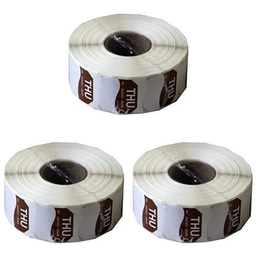 DayMark Safety Systems DayMark Day of the Week 1" x 1" Removable Label, THU (Roll of 1,000) (Pack of 3)