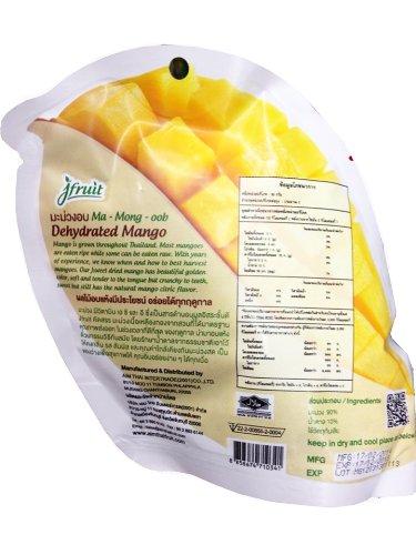 J Fruit Brand Dehydrated Mango J Fruit No Cholesterol and Low Sugar Net Wt. 65g or 2.29 Oz