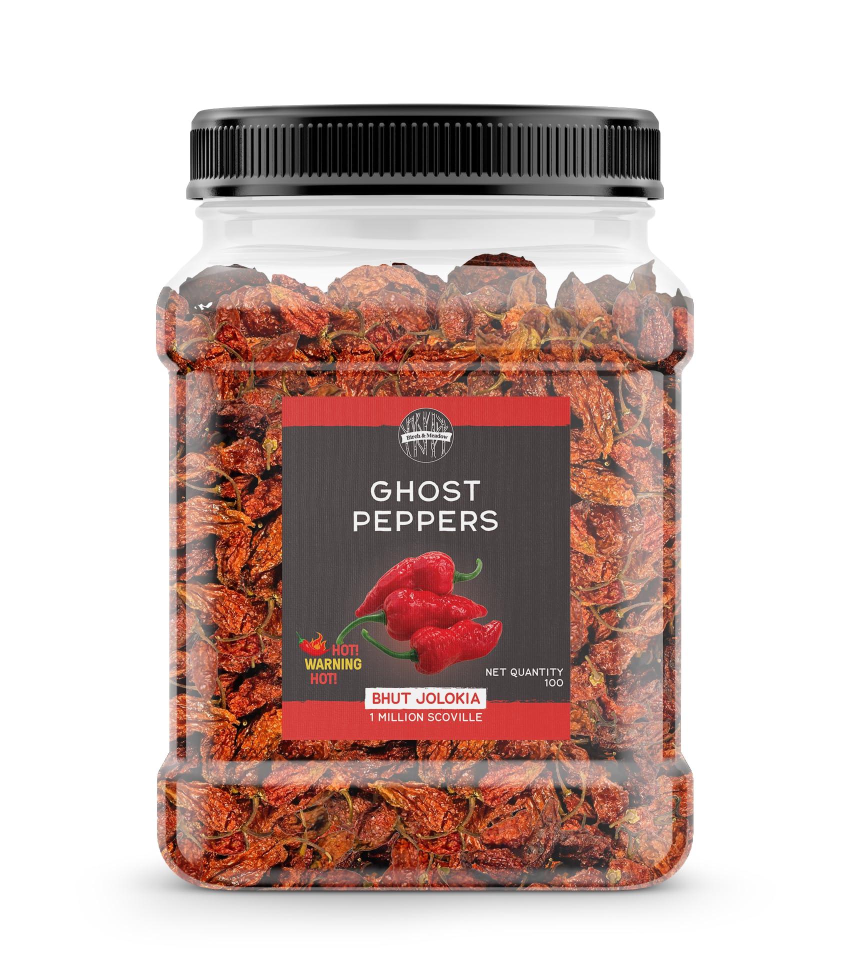 BIRCH & MEADOW Birch & Meadow 100 Count of Ghost Chile Pepper Pods, Extremely Hot, 1,000,000 SHU