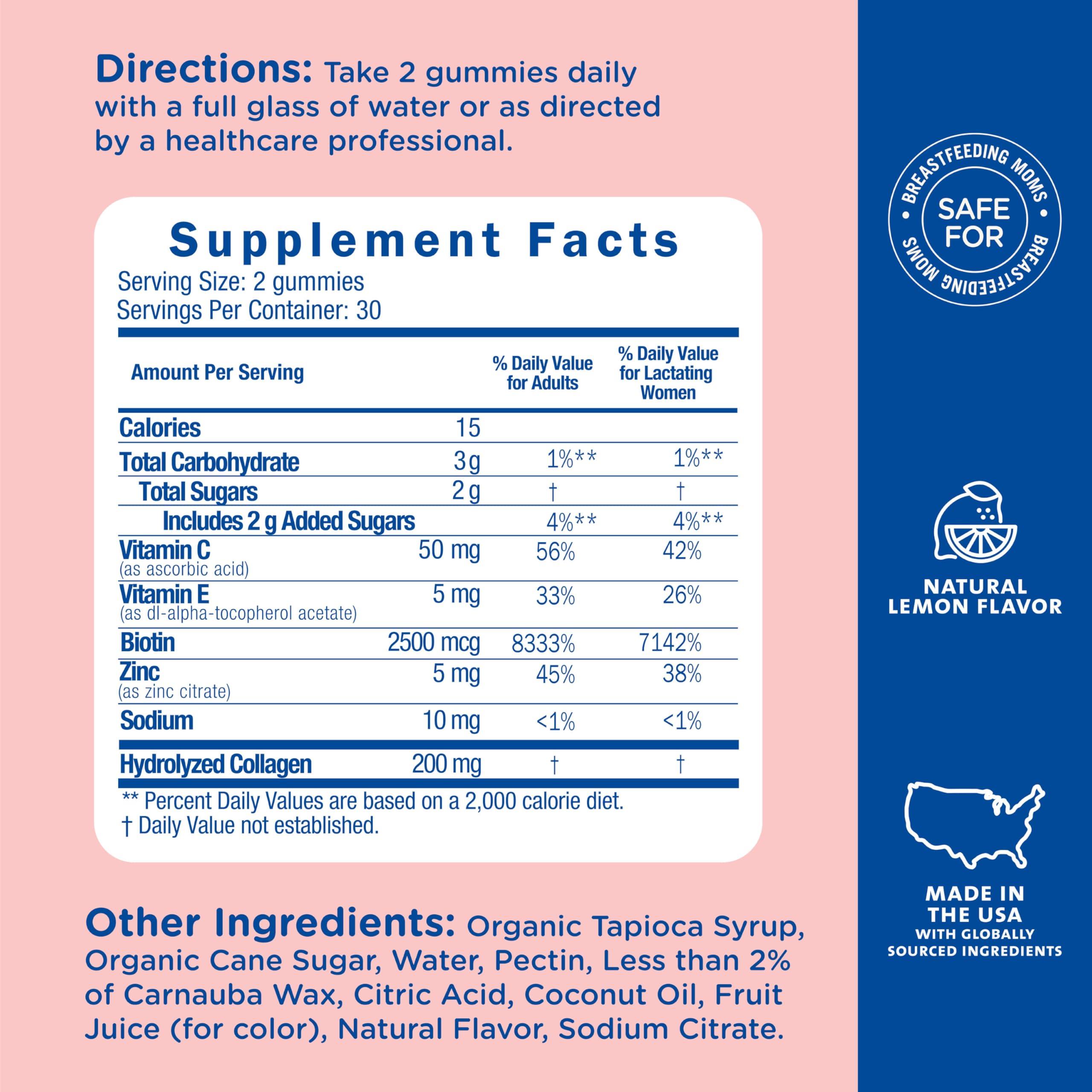 Mommy\'s Bliss Mommy\'s Bliss Postnatal Support Reset My Body Gummies with Biotin & Collagen, Supports Postpartum Energy, Healing & Joint Health + Hair, Skin & Nails Health, Gluten Free, 60 Gummies (30 Servings)