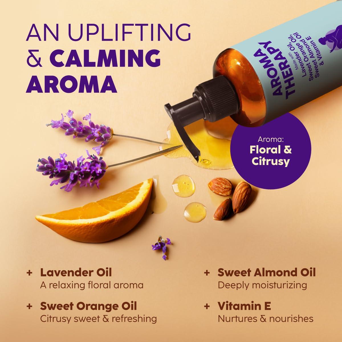 KUKKA essential oils Kukka Aromatherapy Massage Oil (6.76 fl oz) & Aromatherapy Massage Oil (3.4 fl oz) Set - 100% Natural Body Oils for Women & Men - Spa Quality & Light Weight