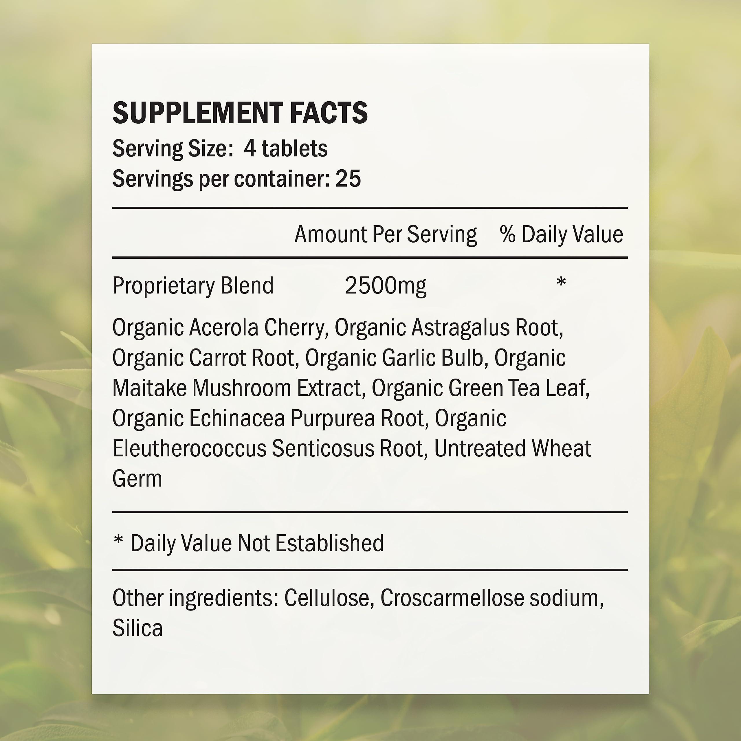 NutriPlex Formulas NutriPlex Immune Support Supplement 10 in 1 with Vitamins A B C D E, Carotenoids, Selenium, Antioxidants, Bioflavonoids, Amino Acids, Enzymes, Chlorophyll, Trace Minerals, Phytosterols – 100 Tablets