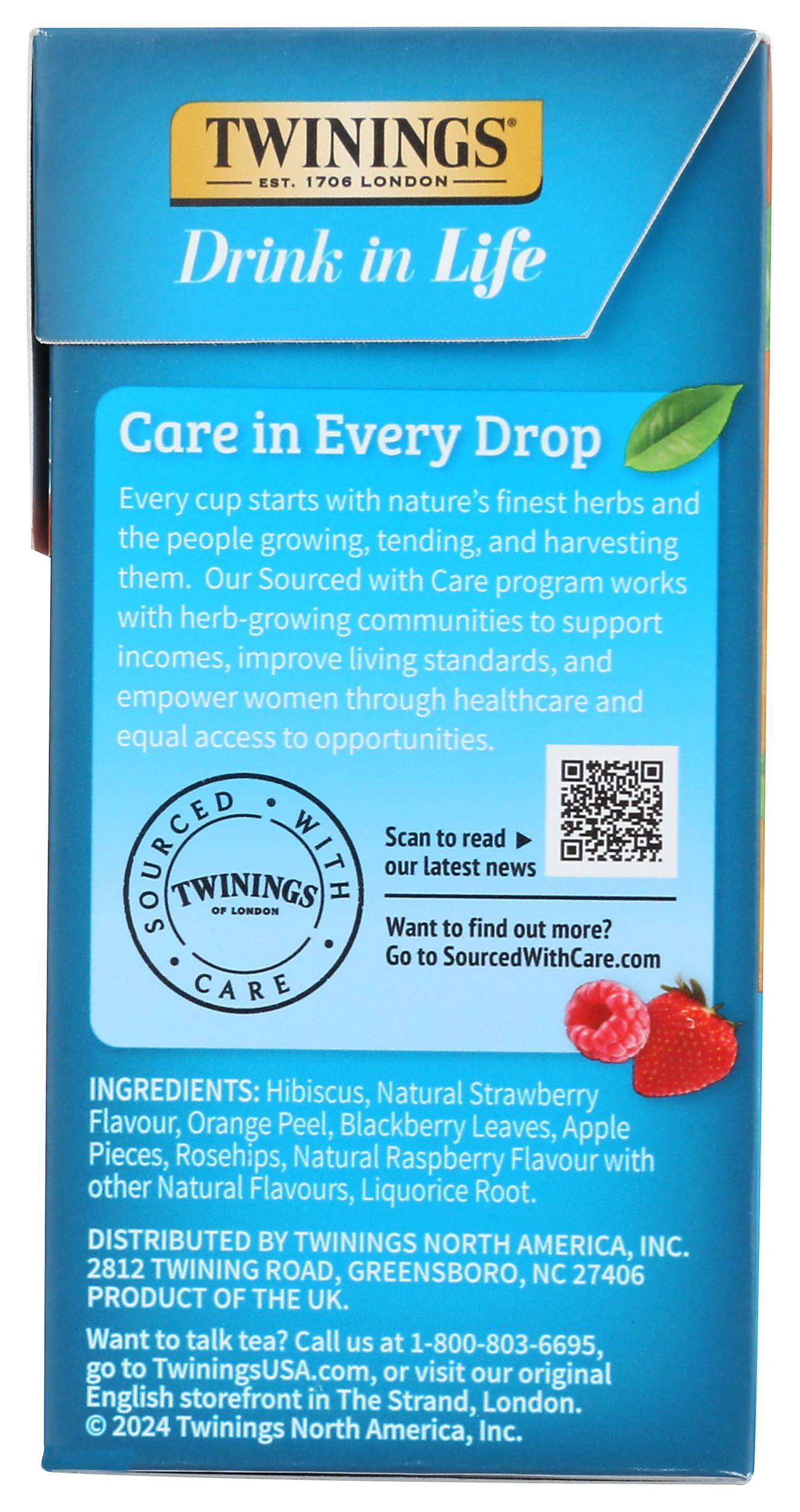 Twinings Twinings Strawberry & Raspberry Herbal Iced Tea Bags, 72 CT