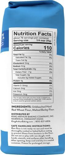 King Arthur King Arthur F King Arthur Flour Unbleached Bread Flour, 5 Pound (Packaging May Vary),, 5 Pound ()