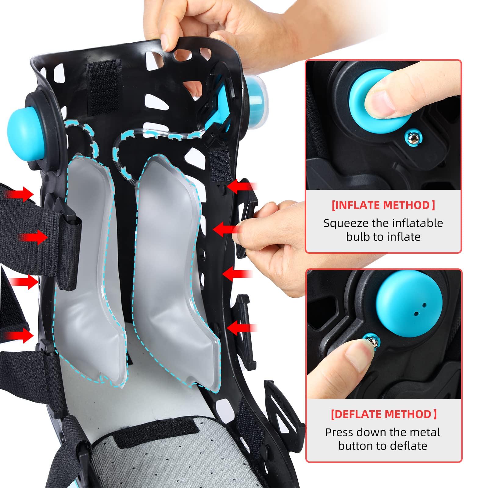 GHORTHOUD Inflatable Walker Boot Air Cam Walker Fracture Boot Short Walker Brace Walking Boot Orthopaedic Boot for Sprained Ankle, Foot Pain Recovery, Stress Fracture, Broken Foot, Achilles Tendonitis (Large)