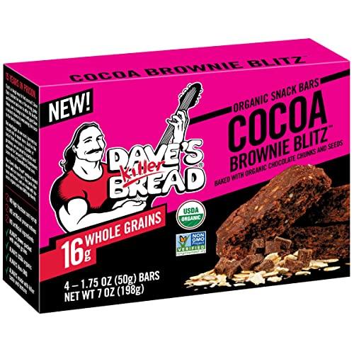 Dave\'s Killer Bread Dave\'s Killer Bread Cocoa Brownie Blitz Organic Snack Bars, 4 Individually Wrapped Snack Bars (Pack of 1)