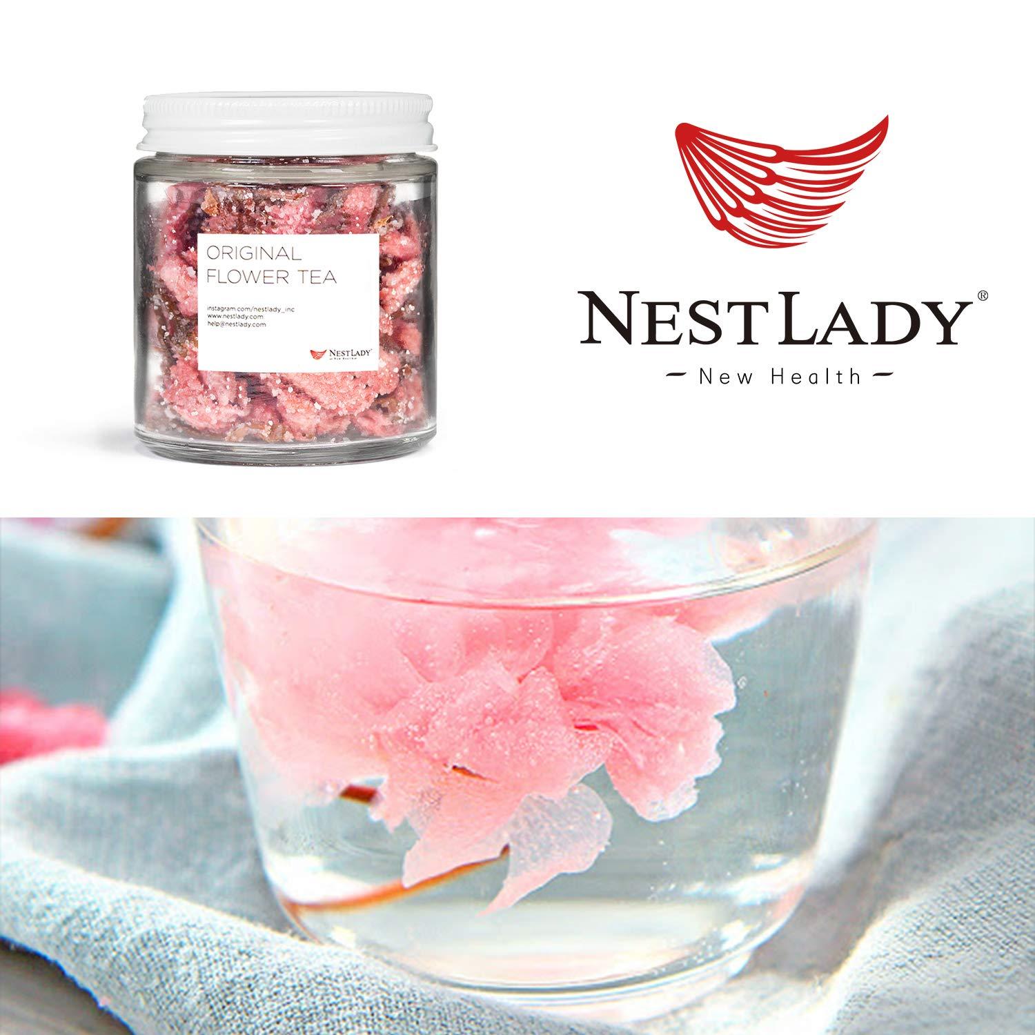 NESTLADY NESTLADY Edible Salt Pickled Sakura, Pickled Sakura Cherry Blossoms, 70g / 2.47oz
