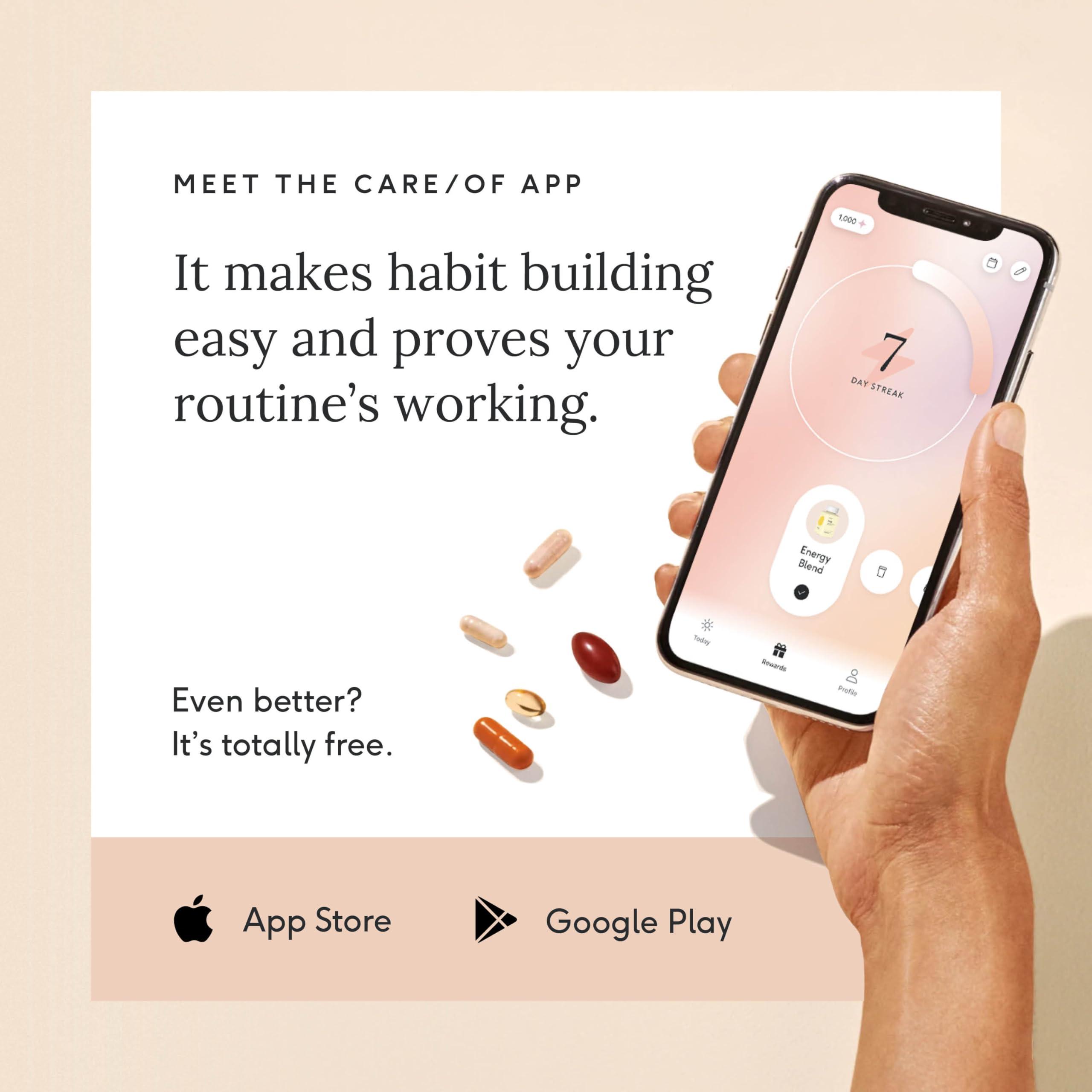 Care/of Care/of Natural Energy Supplements for Fatigue Vitamins for Energy and Tiredness for Women & Men, Energy Vitamins for Women for Healthy Energy, Energy Supplements for Women 30 Energy Pills