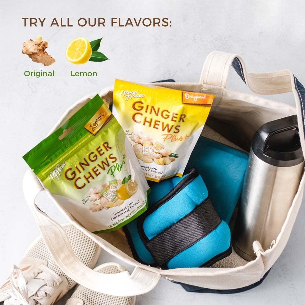 Prince Of Peace Prince Of Peace Ginger Chew Plus+ Original, 3 oz. Bag Digestive Aid, Relief, Healthy Candy, Stomach Aid
