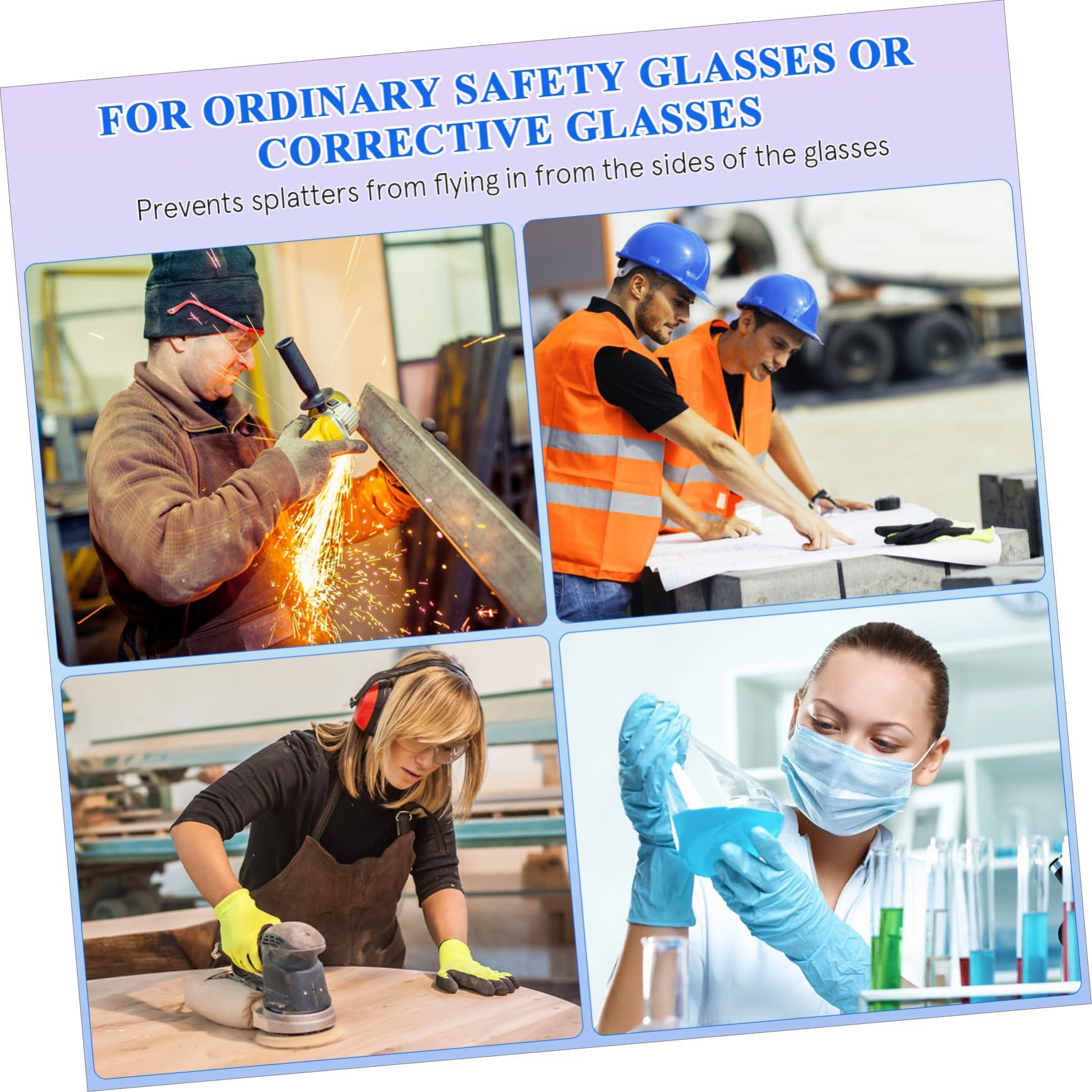 Hemoton Hemoton 4 Pairs Flank Protector Glass Shot Glasses Transparent Side Safety Eye Glasses Side Shield Side Guards for Glasses Side for Eyeglasses Clear Plastic Shot Glasses Wings One Side Pc