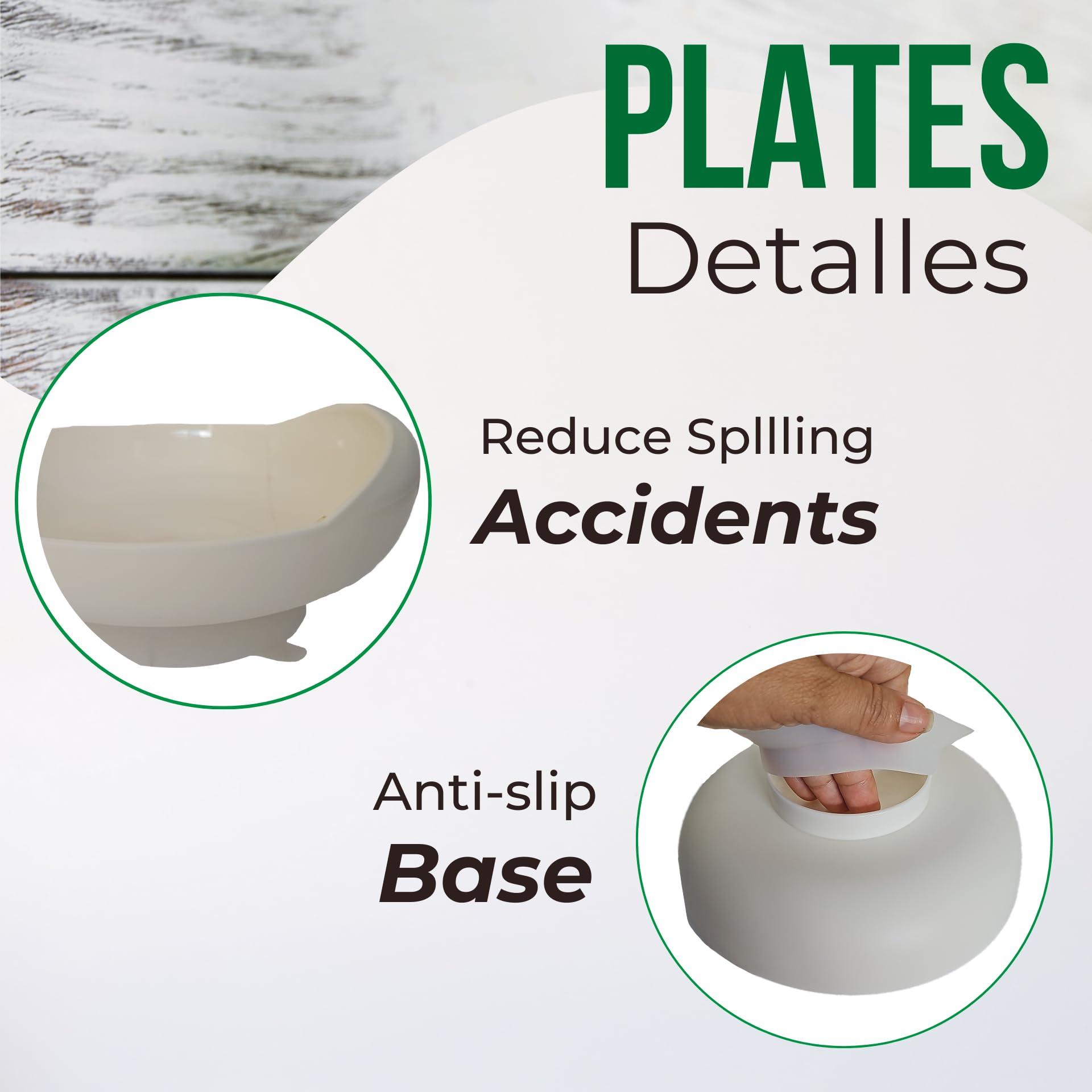 ADAPTIVE UTENSILS Special Needs Gifts for Adults |Scoop Plates for Disabled Adults |Daily Living Eating & Drinking aids |Eating Utensils for Disabled People|adaptive utensils |Scoop Plates for Adults