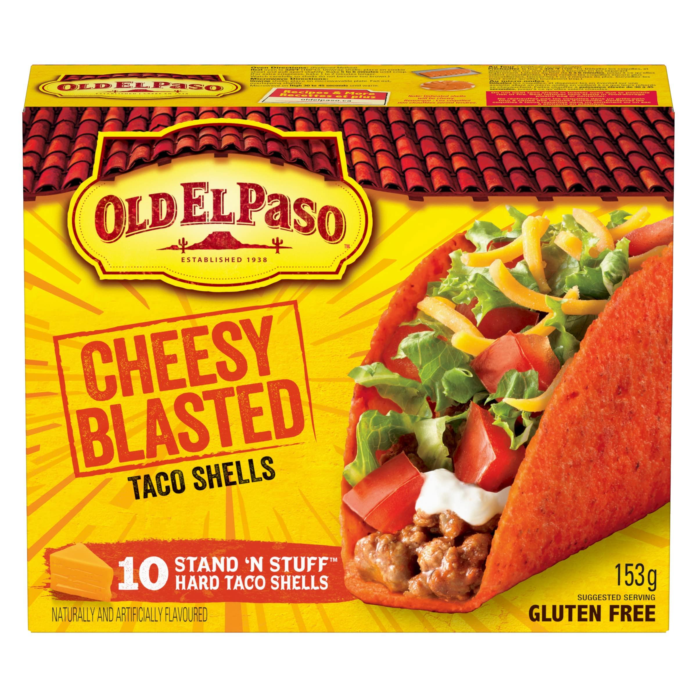 Old El Paso Old El Paso Gluten Free Cheesy Blasted Taco Shells 153g/5.4oz {Imported from Canada}