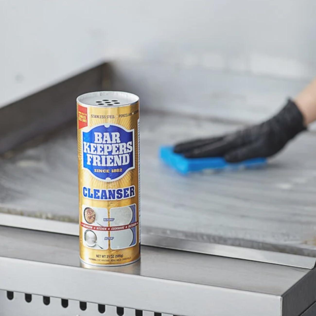 GoodDealsHouse GoodDealsHouse Bundle: Bar-Keeper`s Friend Powder Cleanser Value Size 21 OZ - 2 Pack & Microfiber Cleaning Towels 14x14 inch - 2 | 2 * BKF 21 oz + 2 towels