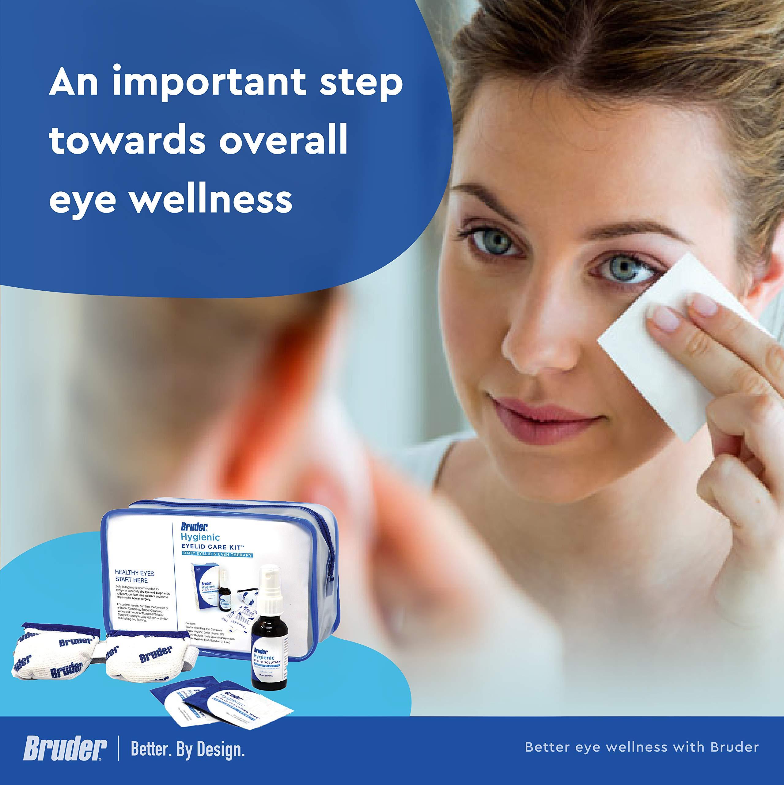 Bruder Bruder Hygienic Eyelid Care Kit l Eye Cleaning Kit l Moist Heat Eye Compress Mask l Eyelid Cleansing Wipe l Eyelid Spray l Sooth Eye Irritation, Dry Eyes, and Gland Dysfunction l Improve Eye Health