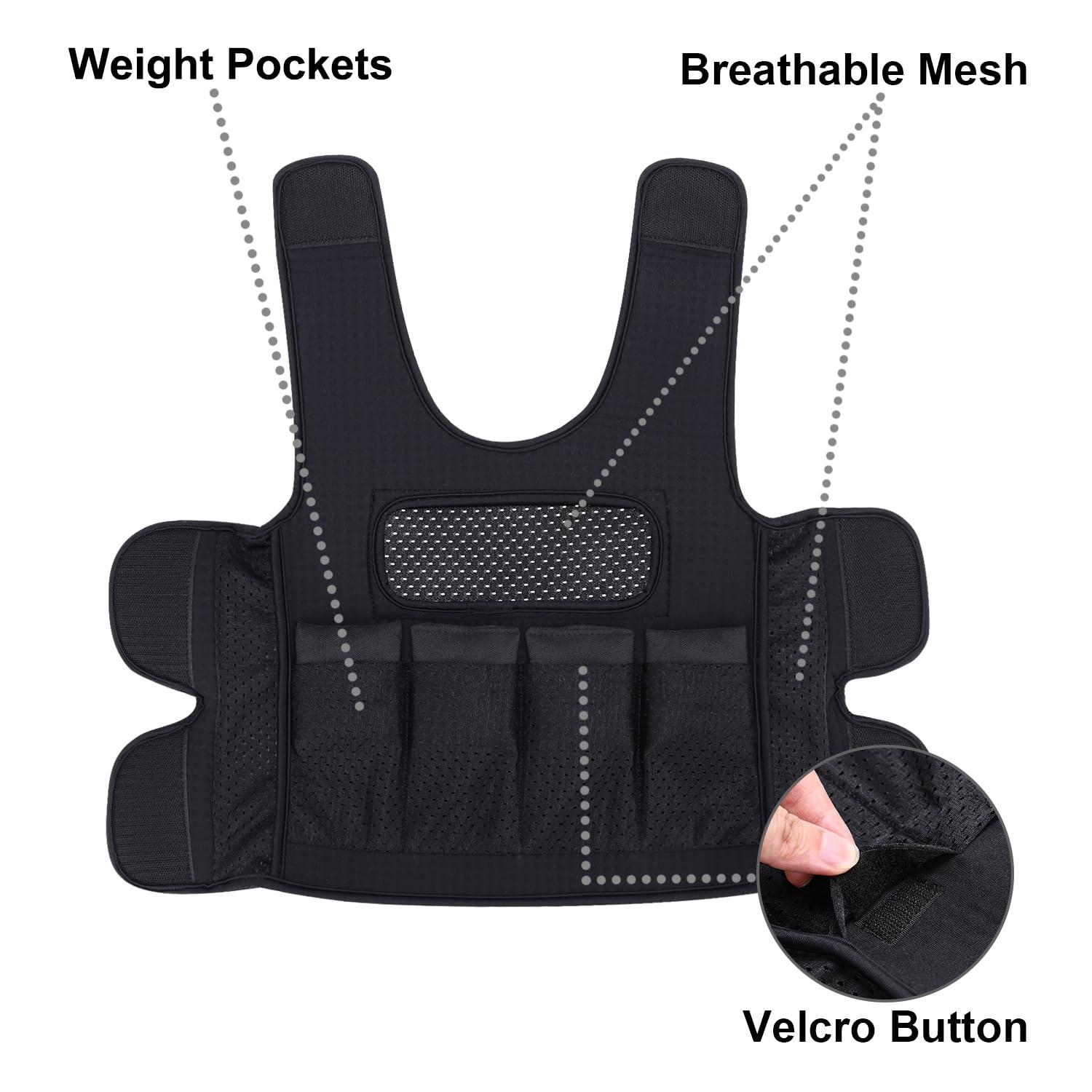 YAFANG Weighted Vest for Kids(Ages 5-9, Medium) Fully Adjustable Sensory Compression Vest for Children with Autism, ADHD, SPD - Includes 3lb Removable Weights