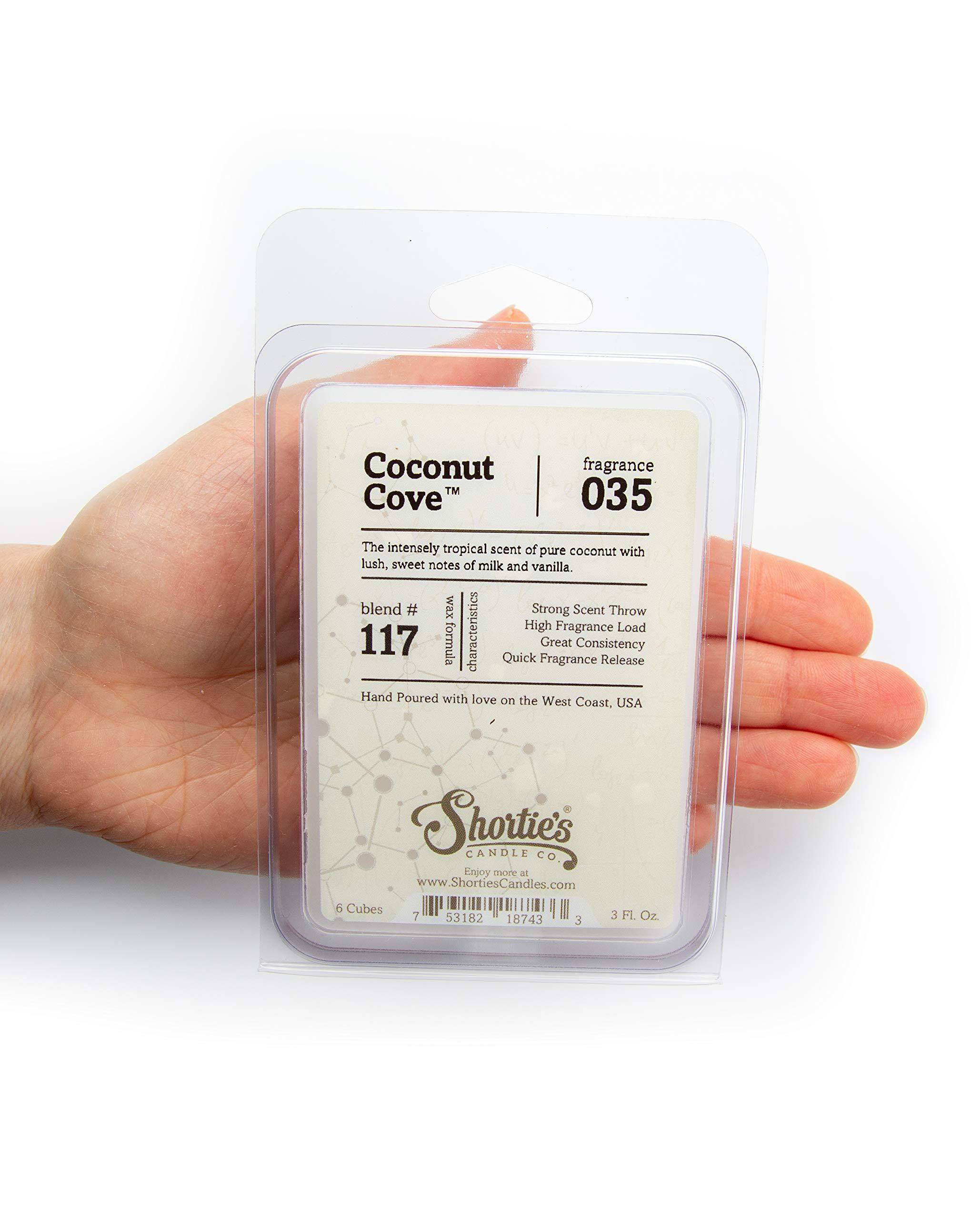 Shortie\'s Candle Company Shortie\'s Candle Company Coconut Cove Wax Melts Bulk Pack - Formula 117-4 Highly Scented 3 Oz. Bars (12 Oz. Total) - Made with Natural Oils - Fruit & Berry Air Freshener Cubes Collection