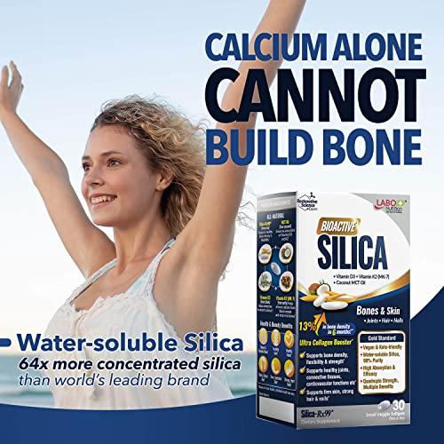LABO Nutrition LABO Nutrition Bioactive Silica, 99% Purity Rice-Derived Silica with 42mg Silicon Per Serving, Intensive Collagen Generator, Strengthen Joint & Bone, for Skin, Hair & Nails Support. 30sx3