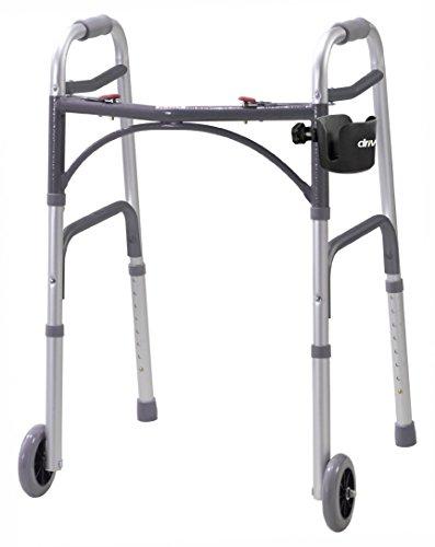 Drive Medical Drive Medical Universal Clamp-On Cup Holder For Walker, Rollator, & Wheelchair, 3 x 3 Inch, Black