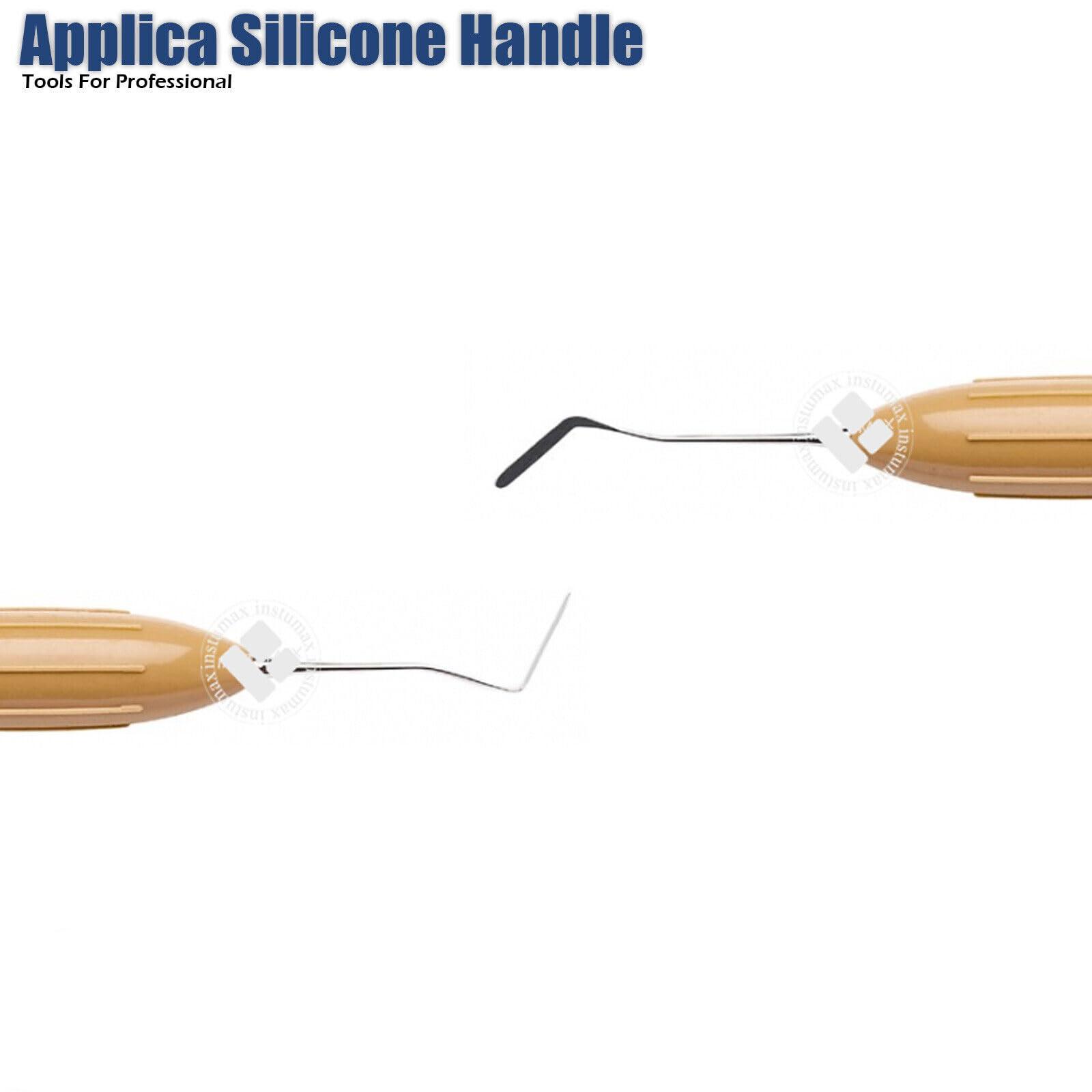 INSTUMAX INSTUMAX Set of 10 Dental Composite Placement Filling Instruments Silicon Handle Restoration Plugger/Spatula Appling Condensing Resin Tooth Restoration Set