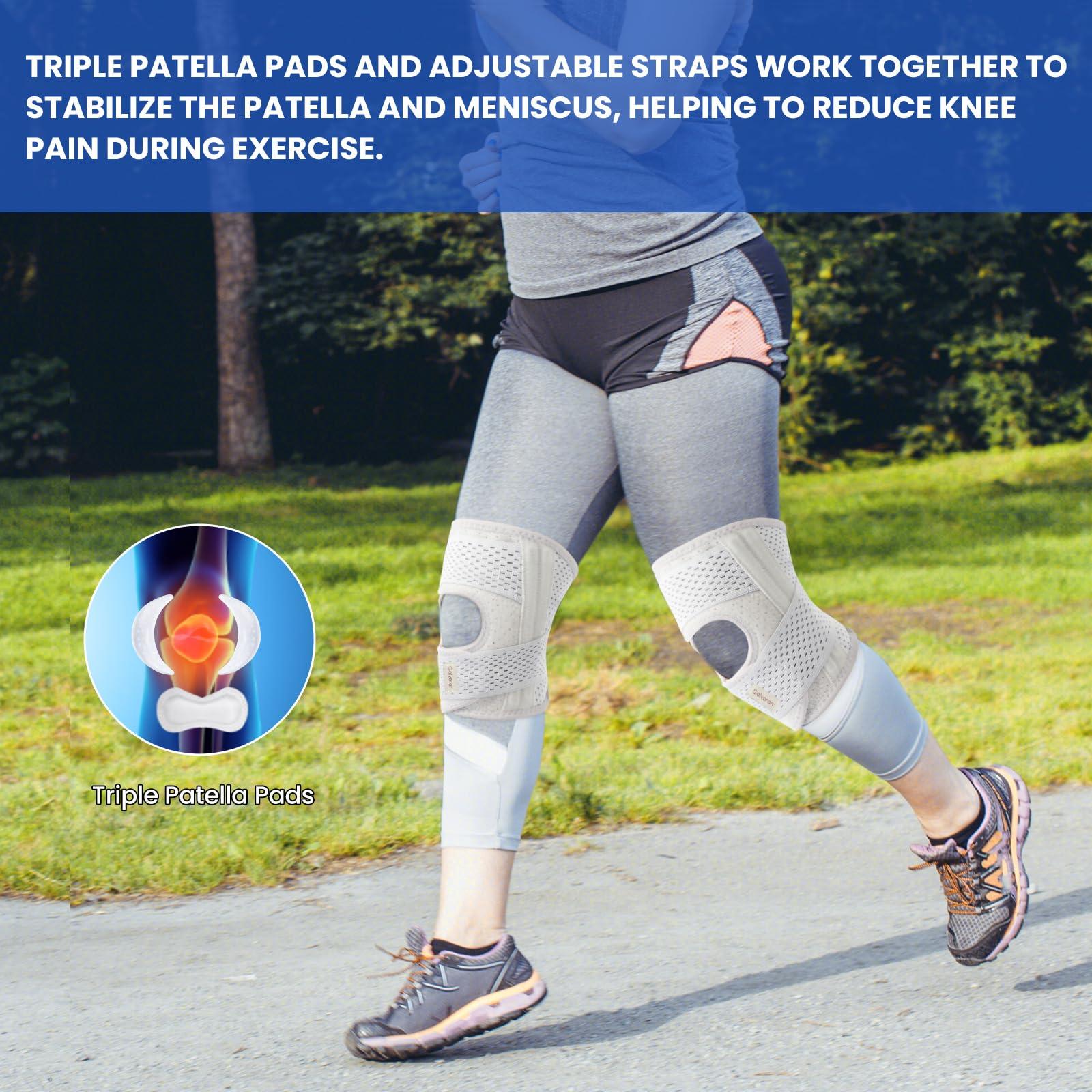 Galvaran Galvaran Knee Brace for Women & Men with Side Stabilizers Upgraded for Meniscus Tear, ACL, MCL Arthritis Knee Pain Relief, Adjustable Breathable Injury Recovery Knee Support
