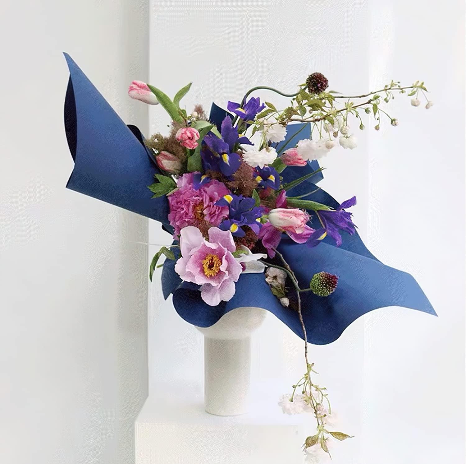 LWFyyds LWFyyds Korean solid color kraft paper roll, flower wrapping paper, bouquet material, gift wrapping paper -yellow