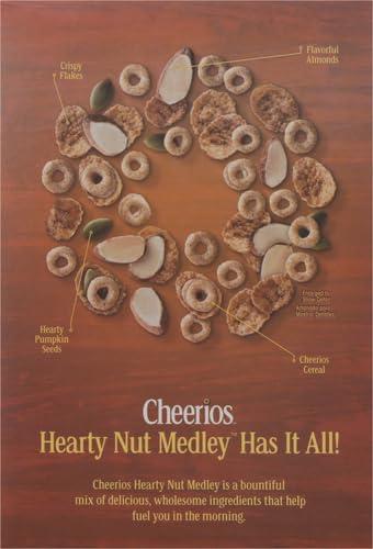 Cheerios Cheerios Hearty Nut Medley Breakfast Cereal, Maple Cinnamon Flavored, Made With Whole Grain, Large Size, 14.7 oz (Pack of 2)
