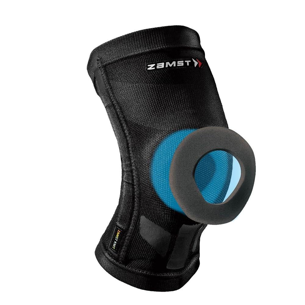 Zamst Zamst ZK-Motion Sports Knee Brace With Comfortable Knitted And Flexible Resin Stays Protecting the Knee Ligaments For Sprains of the ACL, MCL, LCL-for Basketball, Volleyball, Football, Soccer,Skiing (Medium)