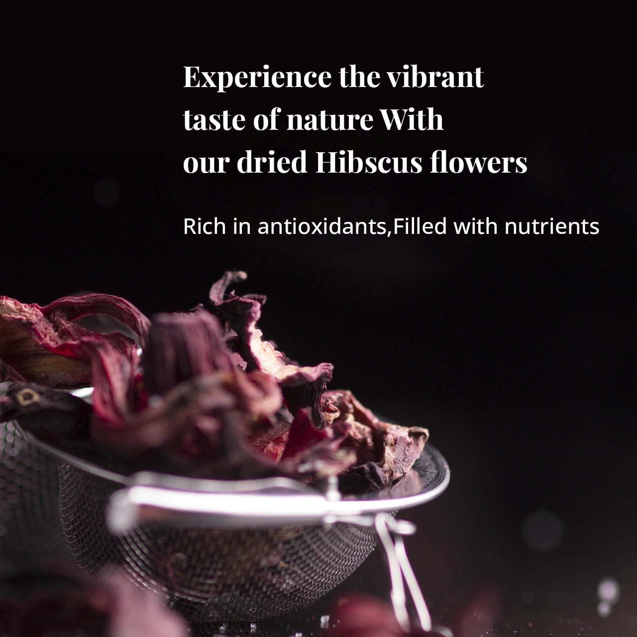 Akshit Akshit Dried Hibiscus Flowers, 5.20z, Dried Flowers, Flor De Jamaica, Natural Hibiscus Flower Tea. Whole Hibiscus Flower. No Caffeine, Vegan.
