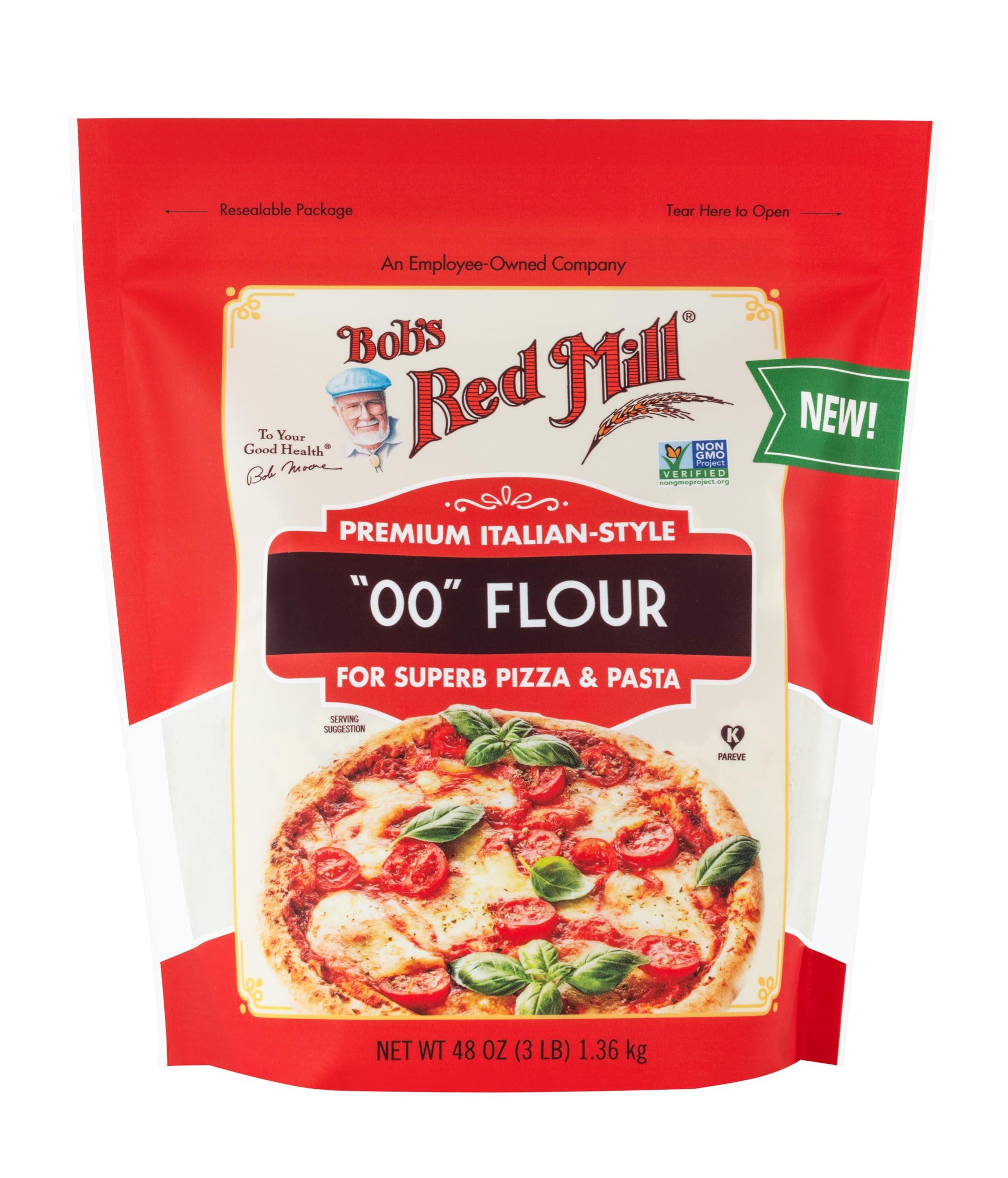 Bob\'s Red Mill Bob\'s Red Mill 00 Pizza Flour, Premium Italian Style - 3 Pound (Pack of 4) - Pizza and Pasta Flour, Kosher, Non-GMO