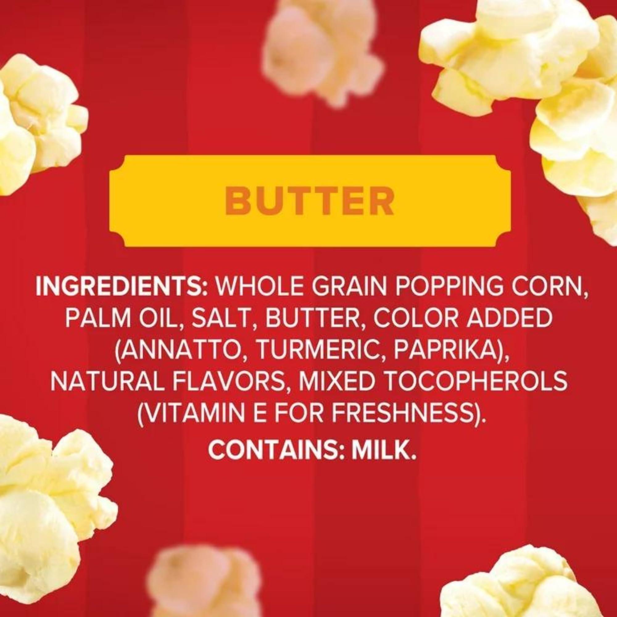 Create and Bundle Microwave Popcorn Orville Redenbacher\'s Butter Popcorn, Mini Bags, 1.5 oz, 12 Count, 1 box contains, 12 Mini Bags of Butter Popcorn + Create Sticker