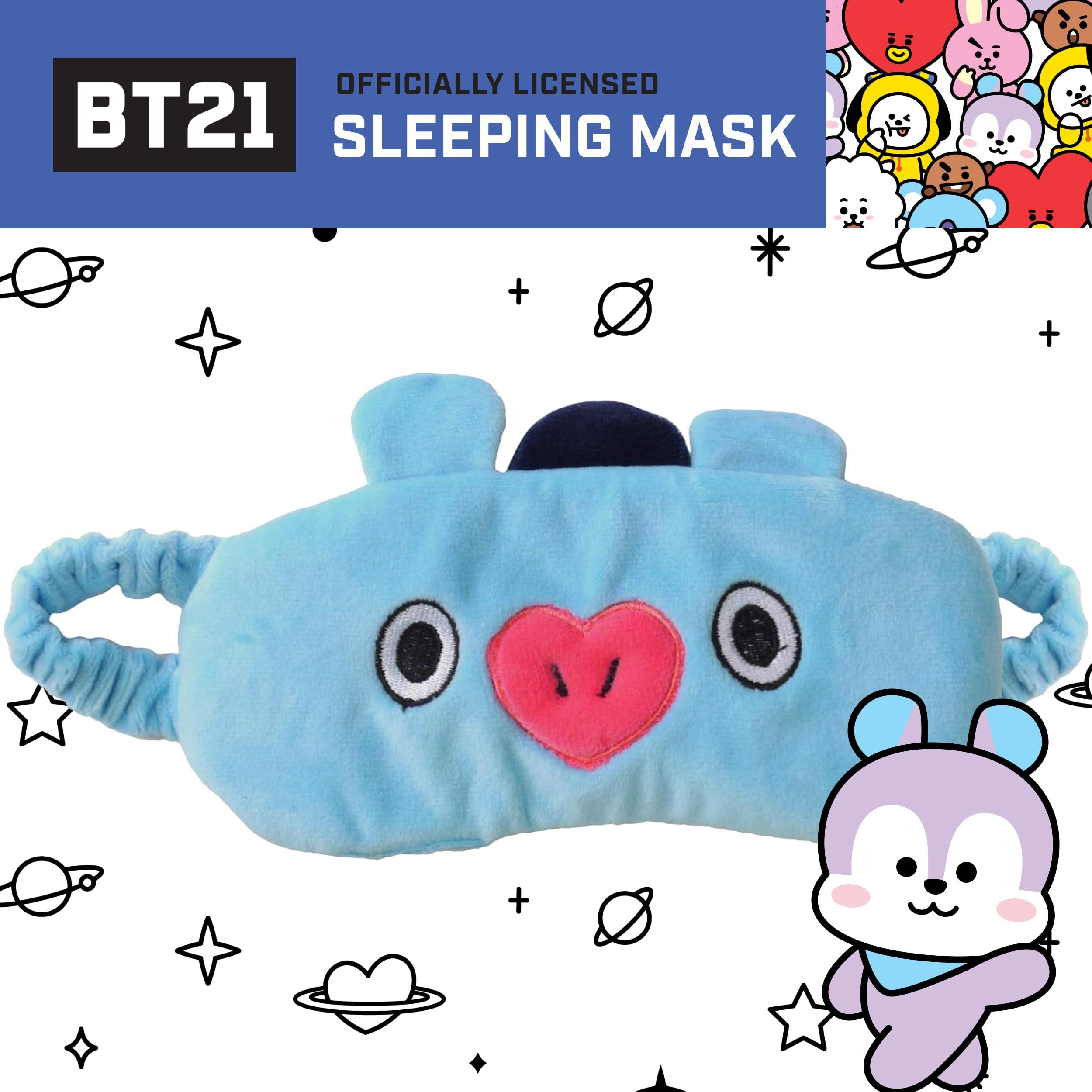 Concept One BT21 LINE Friends MANG Sleep Mask, Eye Cover Blindfold for Sleeping, Blue, One Size