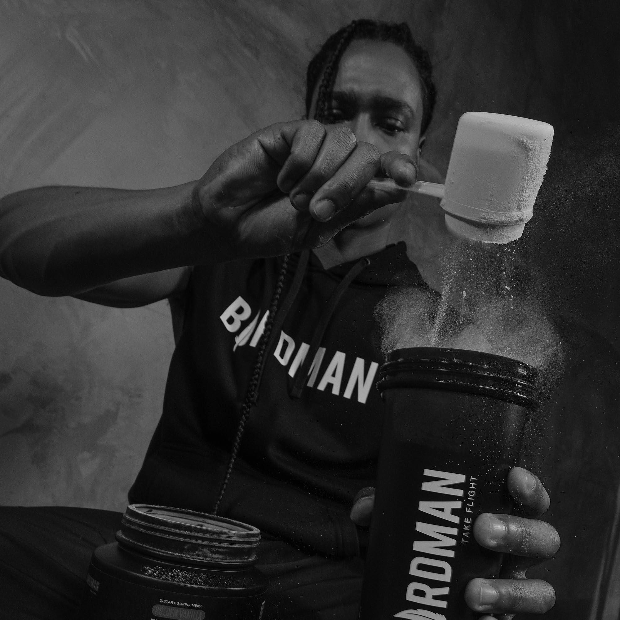 BIRDMAN Birdman Falcon Performance Vegan Protein Powder, 31g Protein, 5g Creatine, 5g BCAA, Probiotics, Electrolytes, Pre Workout, Low Carb, Sugar Free & Dairy Free, Plant Based Chocolate Protein -19 servings