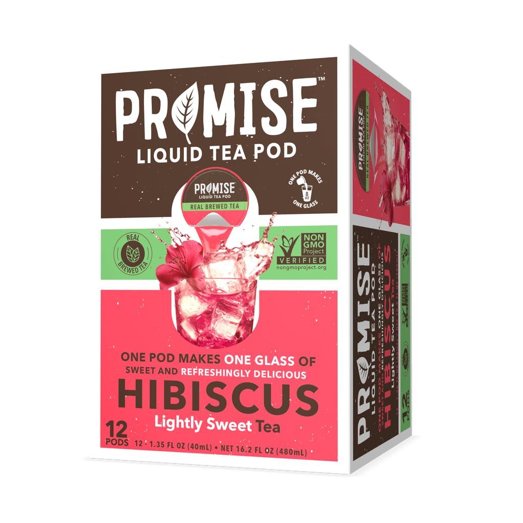 Java House Promise Tea Single Serve Liquid Tea Concentrate Pods by Java House, Peel and Pour (Pack of 12, Hibiscus)