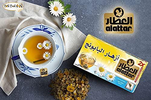 bonballoon AlAttar Drink Herbal Chamomile Flowers Tea Bags Herbals Egyptian Arabic Oriental Kosher Halal (20 Tea Bag)