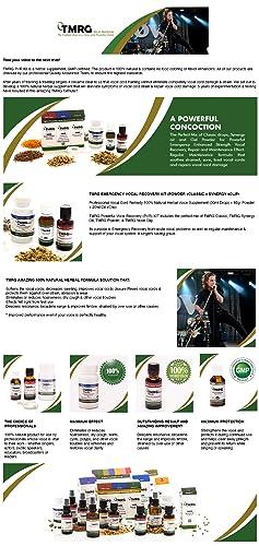 TMRG TMRG Powerful Vocal Recovery Kit - Large: Professional Herbal Remedy Featuring 30ml Voice Drops, 85g Voice Powder, 20ml Synergy Oil, and a ClipUltimate Care for Vocal Strength and Recovery.