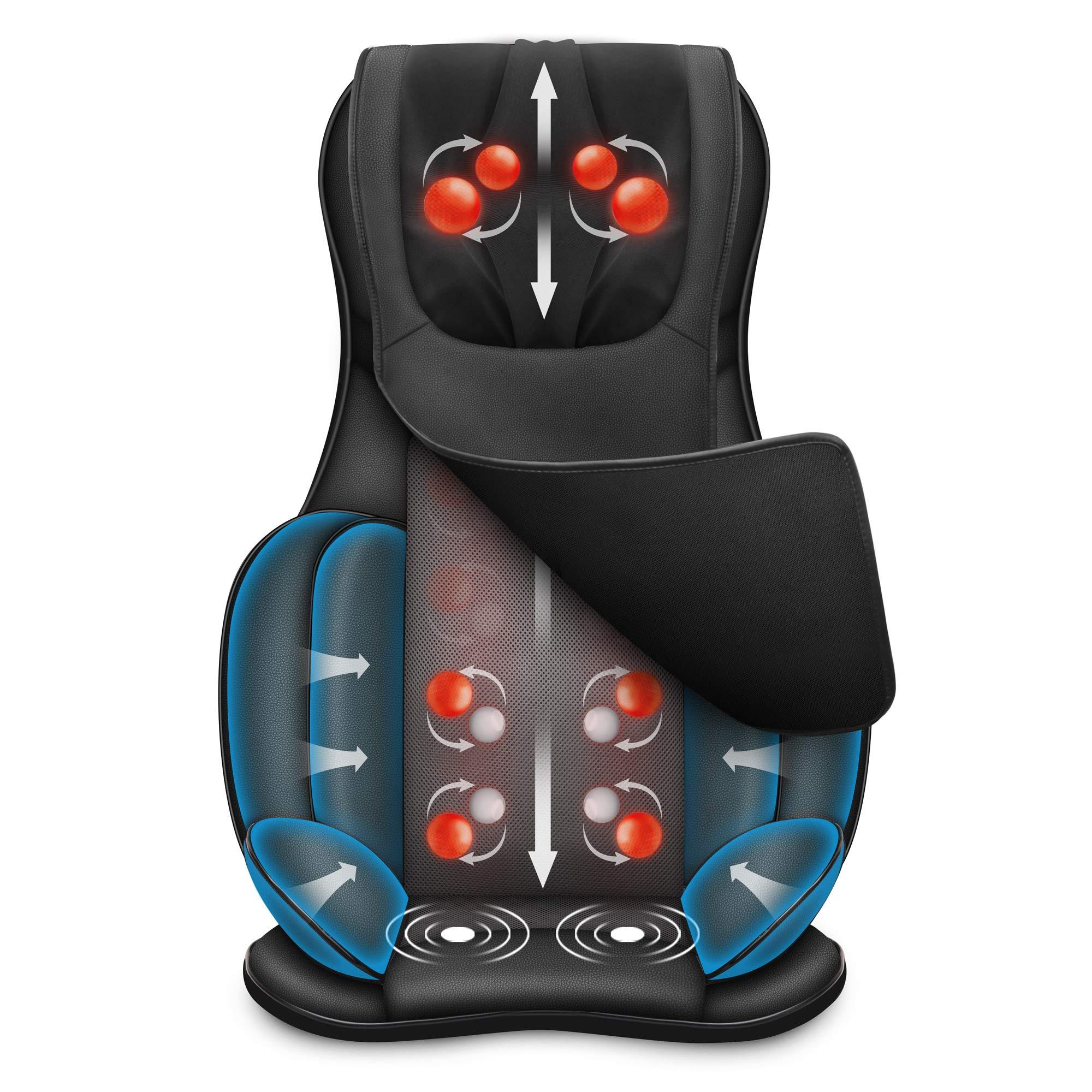 Snailax Snailax Shiatsu Neck and Shoulder Massager - Back Massager with Heat, Deep Kneading Electric Massage Pillow for Neck, Back, Shoulder,Foot,Body Mini Massage Gun