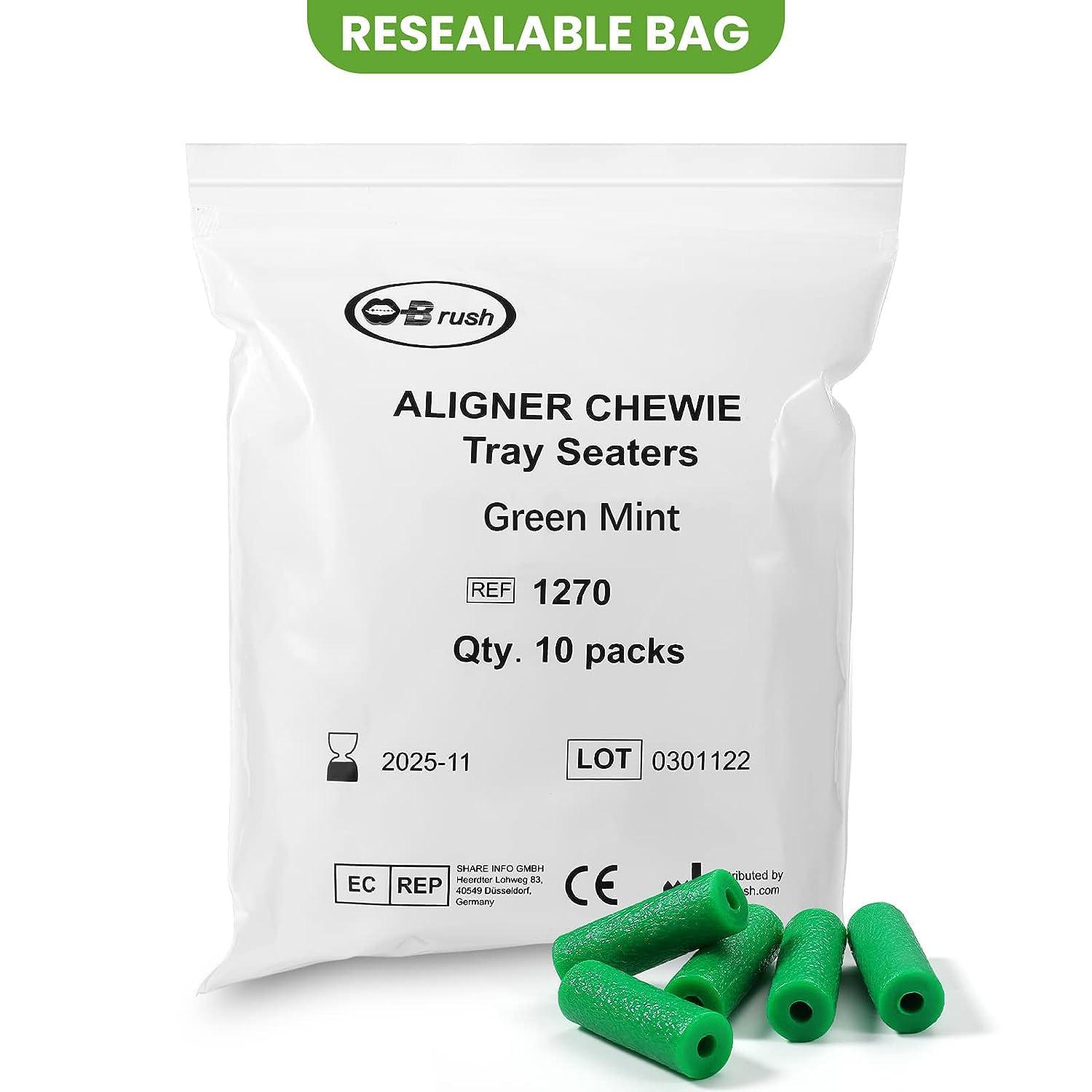 B Rush 20 Pcs Chewie For Invisalign Aligners, Aligner Tray Seaters For Invisible Braces, Dental Aligner Trays Seater Chewie, Orthodontic Aligners Teeth Chompers Unscented Flavor Pack Of 2 (Unscented)