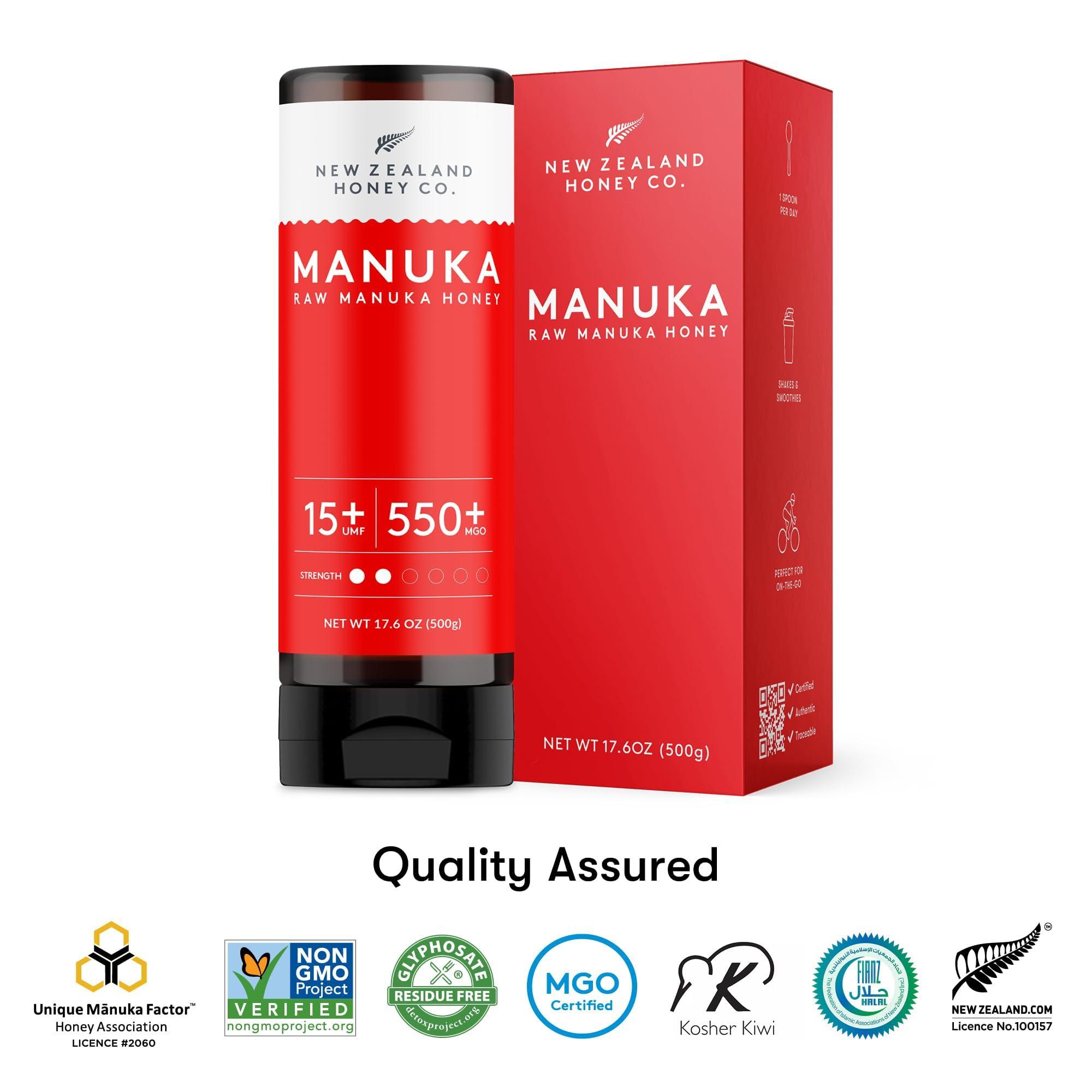 NEW ZEALAND HONEY CO New Zealand Honey Co. Manuka Honey UMF 15+ Squeezy | 500g | 17.6oz