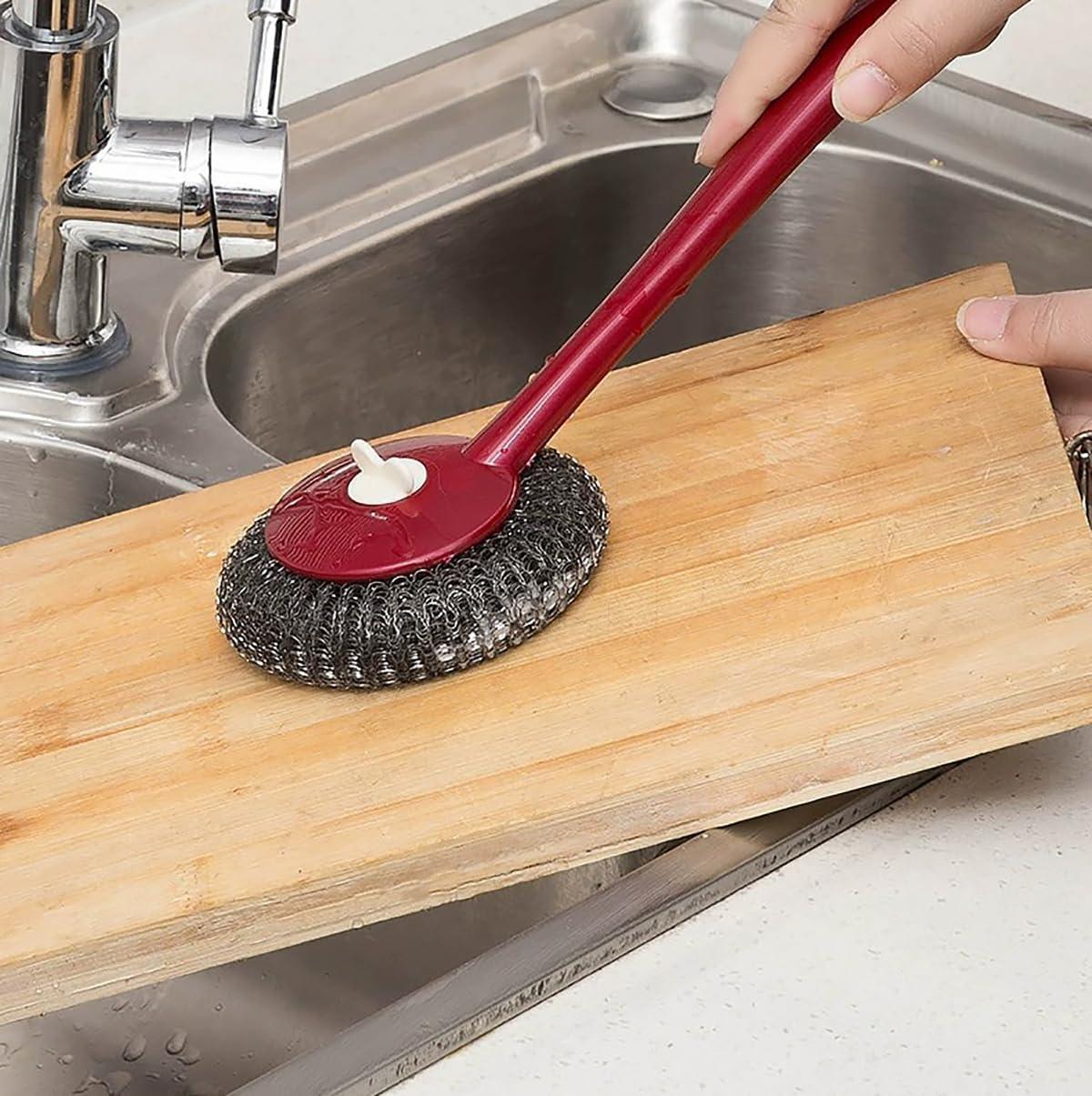 CJKDXDH Replace Wire Cleaning Balls Steel Wool Pan Sponge Metal Dish Scrubber Pot Brushe Kitchen Scrub Super Scrub 6Pcs