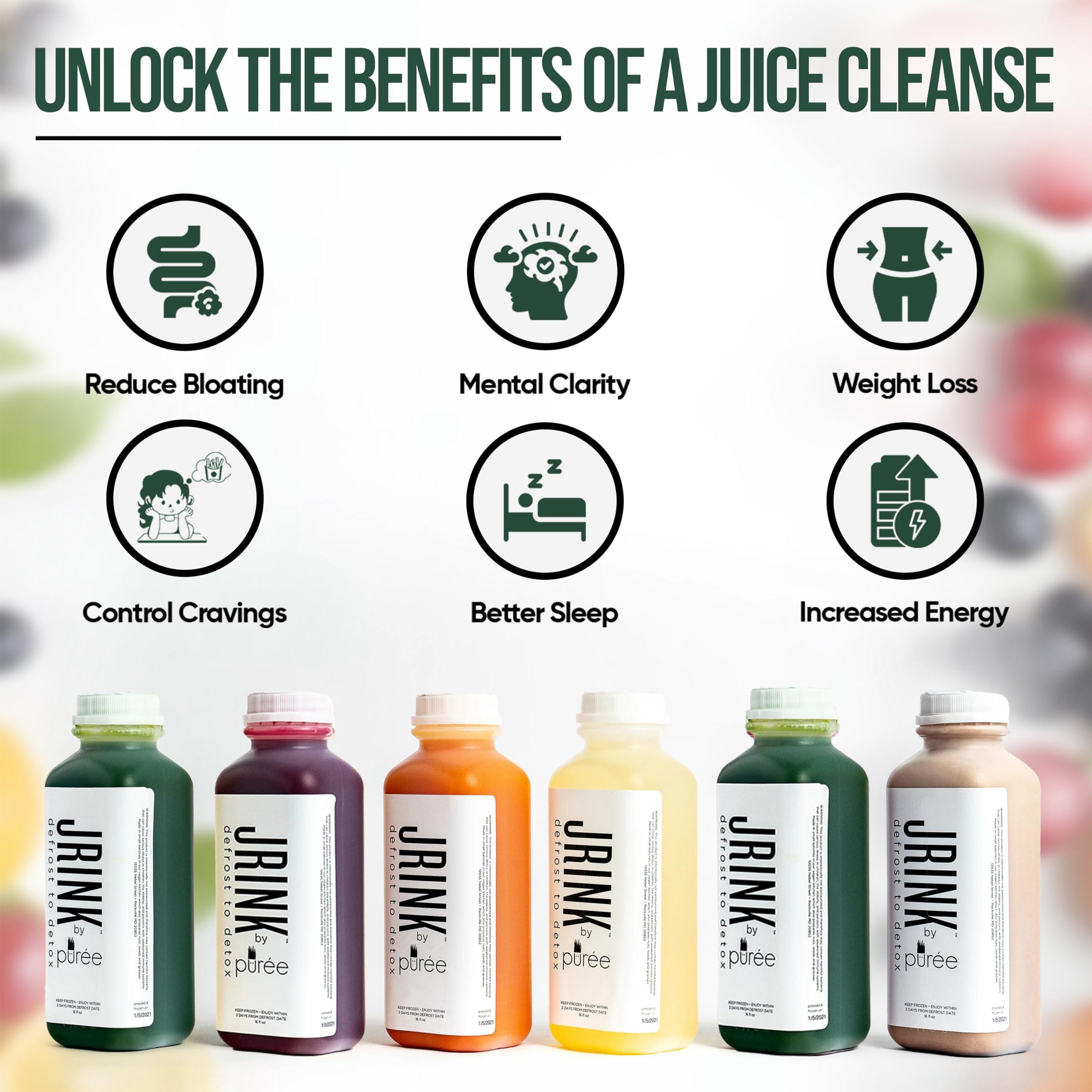 JRINK by Pure JRINK by Pure Easy Juice Cleanse, Cold-Pressed Juice, Nothing Added, Frozen for Maximum Freshness, No Pasteurization, No HPP, Nothing Added. (24)