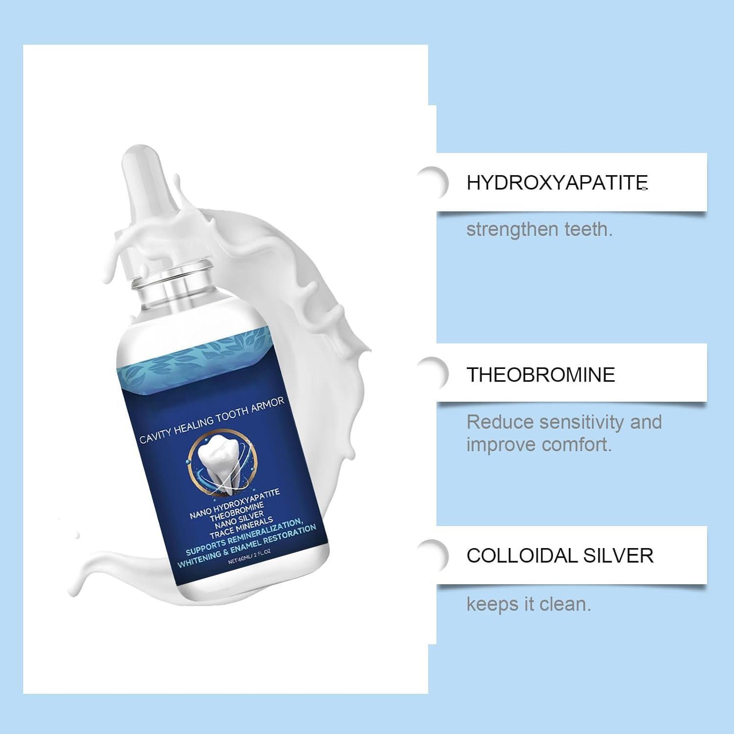 LIOZXIUT Dentite Cavity Healing Tooth Armor, Dentite Tooth Armor, Dentite Cavity Healing Tooth Armor Liquid, Dentite Cavity Tooth Armor, Helps Keep Gum Helthy (2pcs)