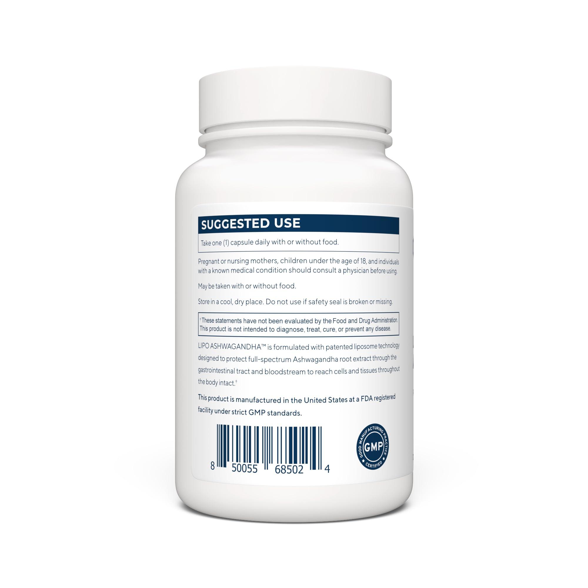 Renue By Science Renue By Science Ashwagandha | High Strength Liposomal Ashwagandha Supplements | 90 Ashwaganda Capsules - 200mg Ashwagandha per Serving | Non-GMO | Made in The USA Third-Party Tested