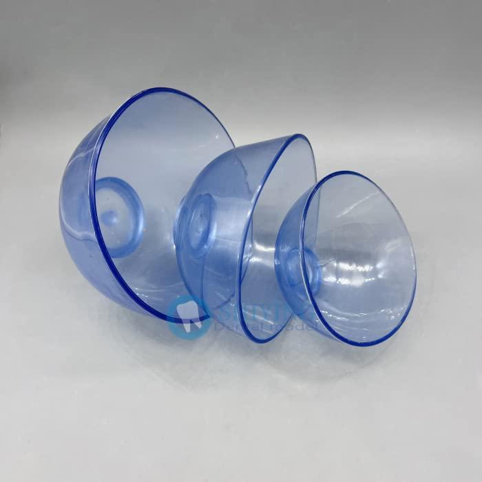 MrHugoo MrHugoo Lab Flexible Alginate Rubber Mixing Bowls Small/Medium/Large (Transparent Blue)