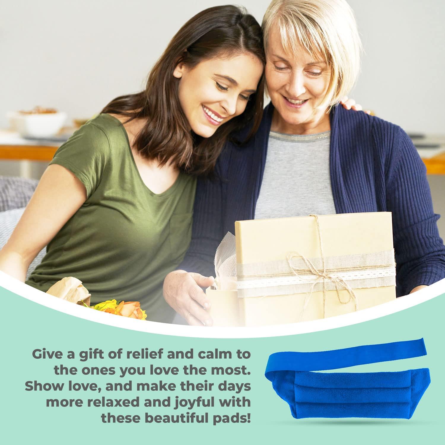 MY HEATING PAD Microwavable Heating Pads for Lower Back and Menstrual Cramps - Moist Microwave Heating Pads for Muscles and Joints - Natural Microwave Hot Packs Heat Pads for Lower Back Pain - 2 Packs Blue