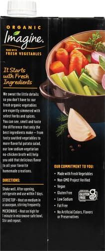Imagine Imagine Low Sodium Organic Vegetarian No-Chicken Broth 32oz