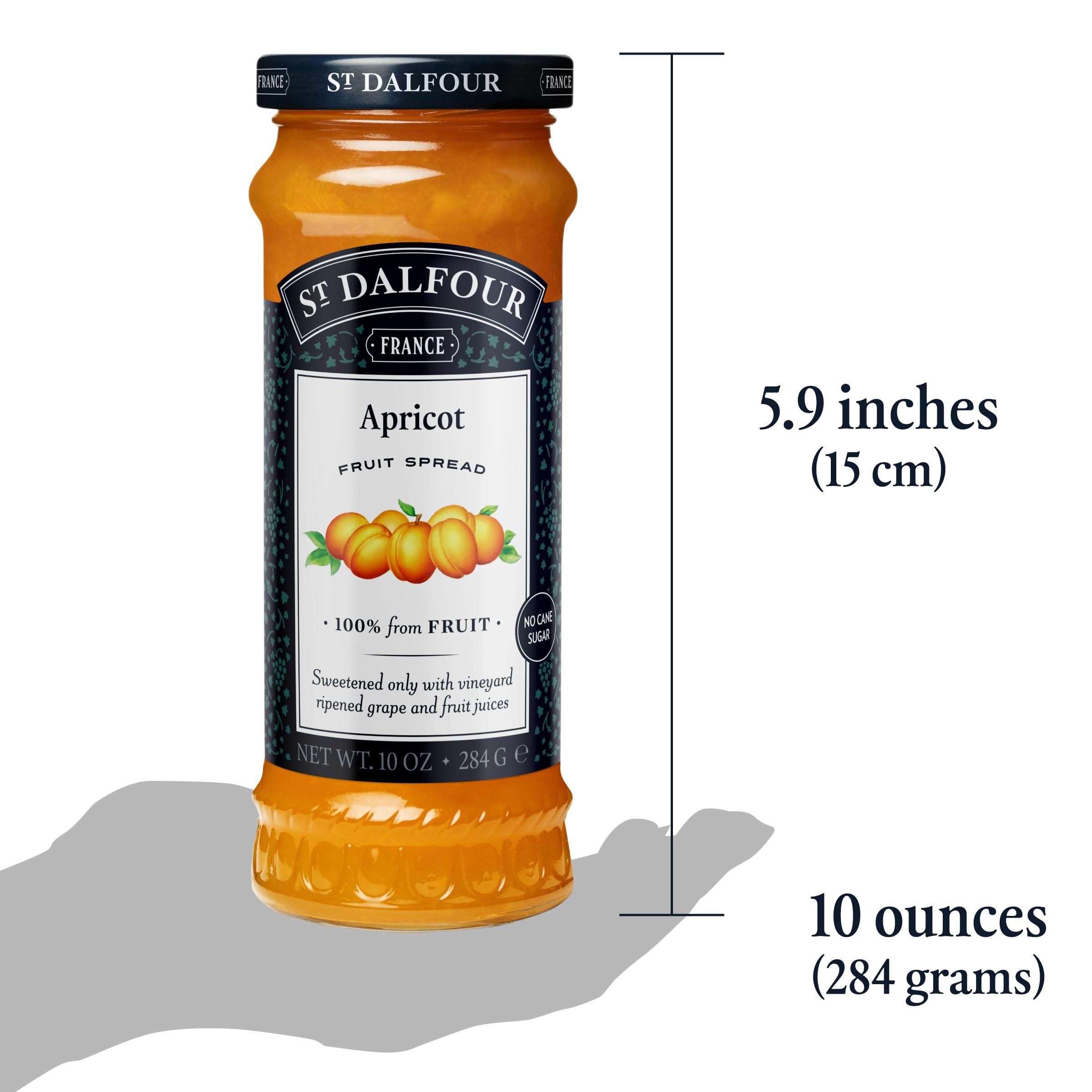 St. Dalfour St. Dalfour Apricot Fruit Spread - 10oz - 100% from Fruit, No Artificial Ingredients, Non GMO, No Cane Sugars, All Natural, Made in France