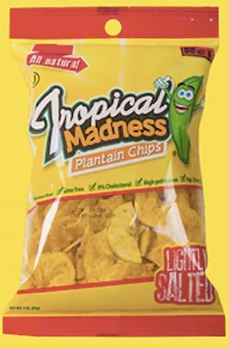 Tropical Madness Snacks Inc. Tropical Madness Plantain Chips - Sea Salt - 3 oz. Snack Bags (Box of 24 Count)