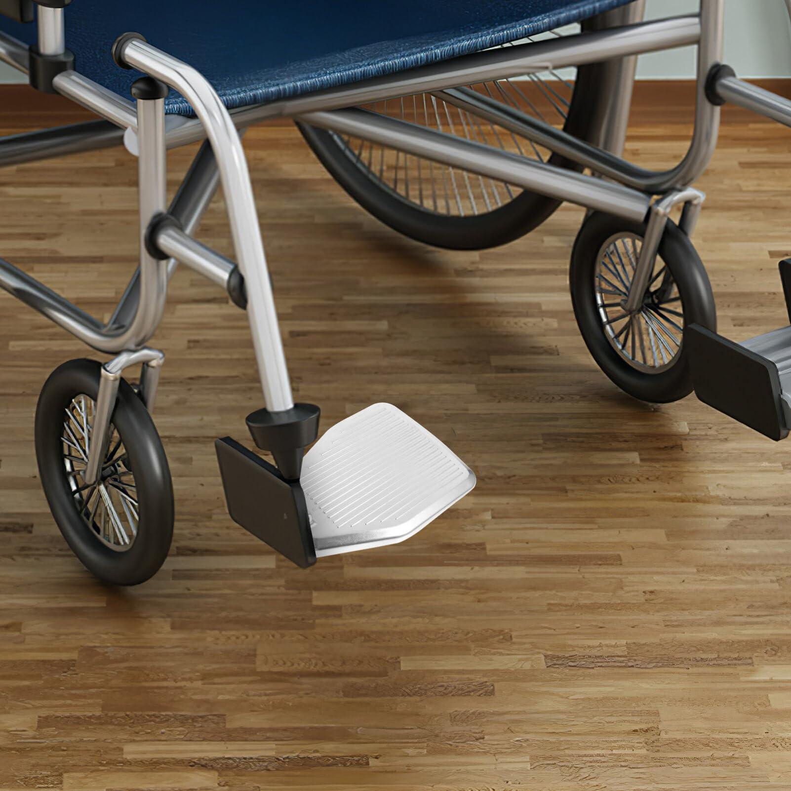 iplusmile 1 Pair Wheelchair Footrest Stable Wheelchair Footplates Wheelchair Foot Rest Replacement Foot Pedal Metal Pedal for Wheelchair Leg Rest for Wheelchair Universal Wheelchair Pedal