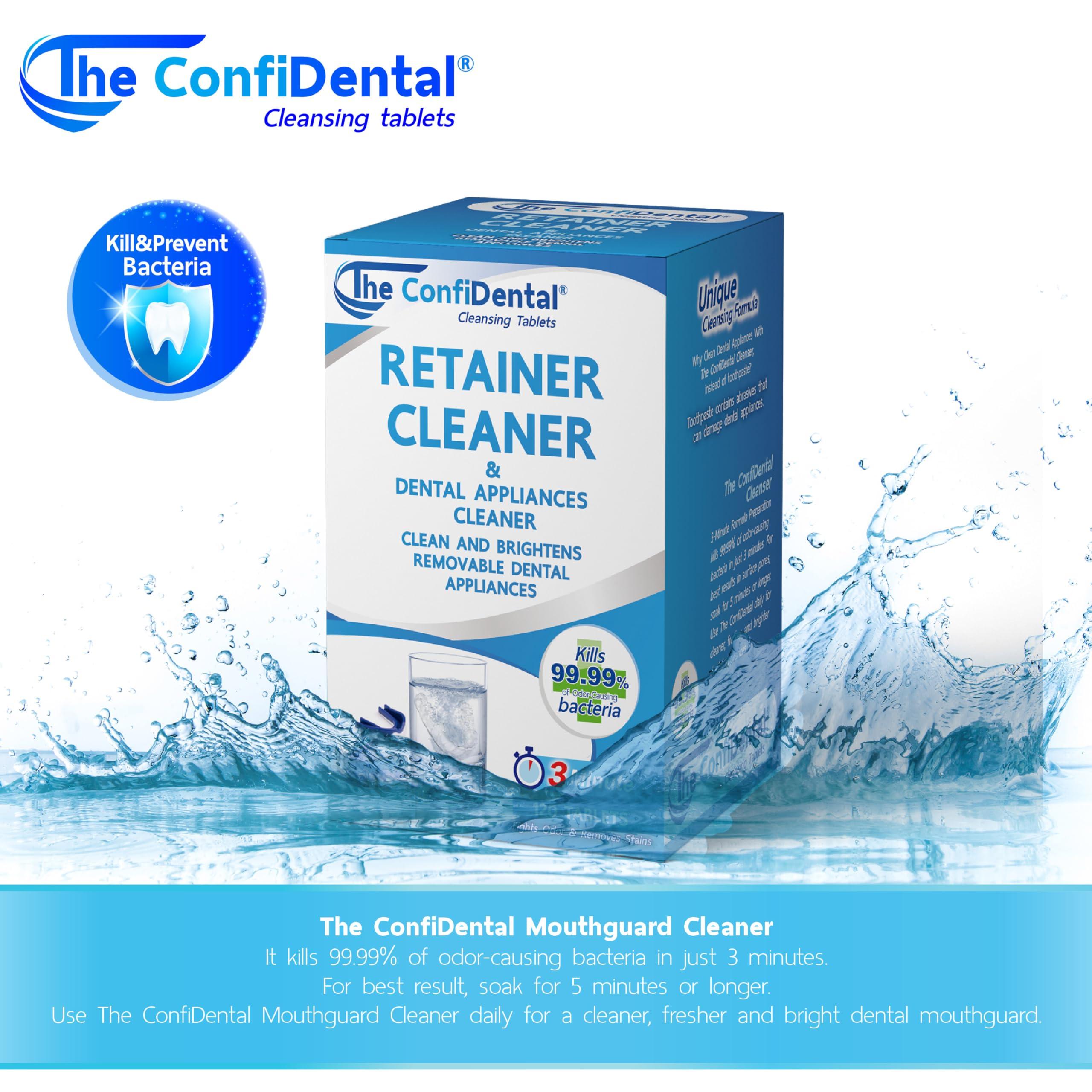 The ConfiDental The ConfiDental Cleansing Tablets (120tablets) - 4 months supply. Retainer, Mouth Guard and Dental Appliances Cleaner. Keep your Dental Alliances Fresh and Clean like new.